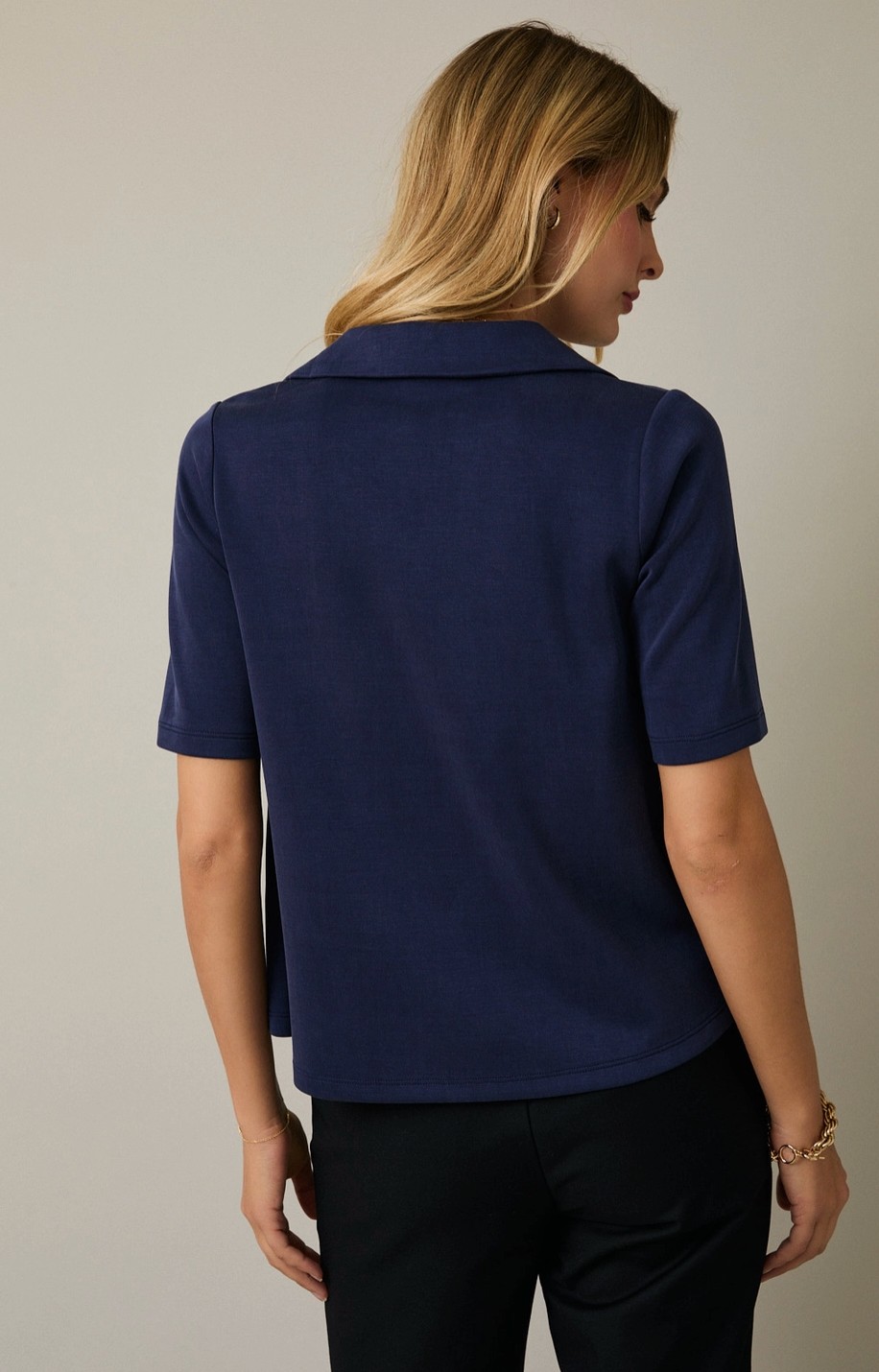 GILLI HALF SLEEVE POLO BLOUSE