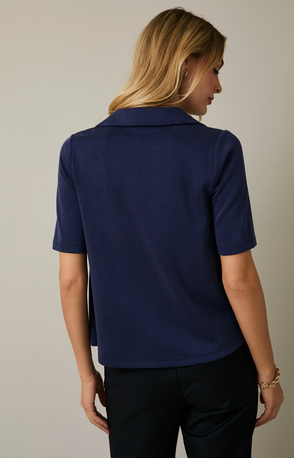 GILLI HALF SLEEVE POLO BLOUSE