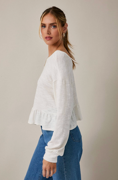 GILLI PEPLUM HEM TOP