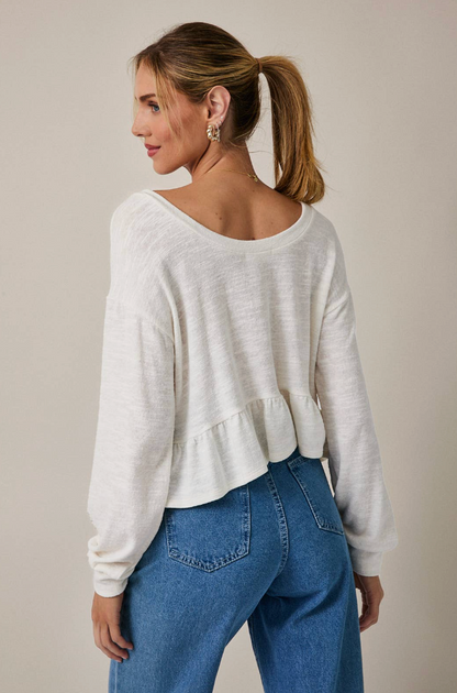 GILLI PEPLUM HEM TOP