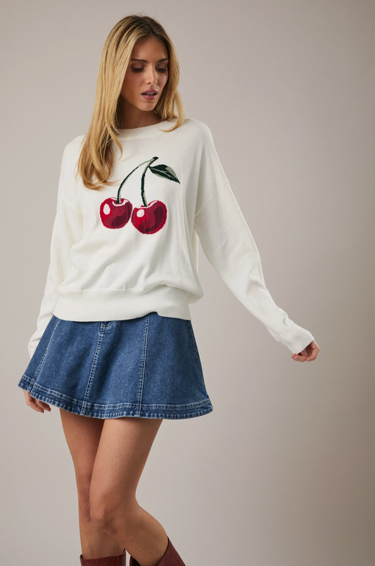 SUNDAY EDITION MERRY CHERRY SWEATER