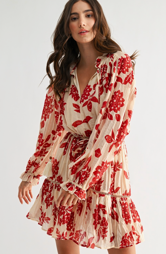 CAMELLIA SCARLET DRESS