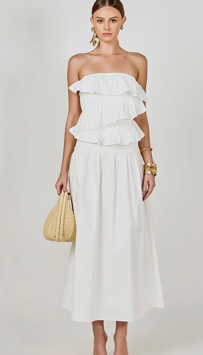 ENDLESS ROSE SALT AIR STRAPLESS DRESS