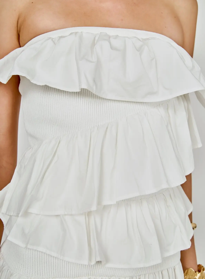 ENDLESS ROSE SALT AIR STRAPLESS DRESS