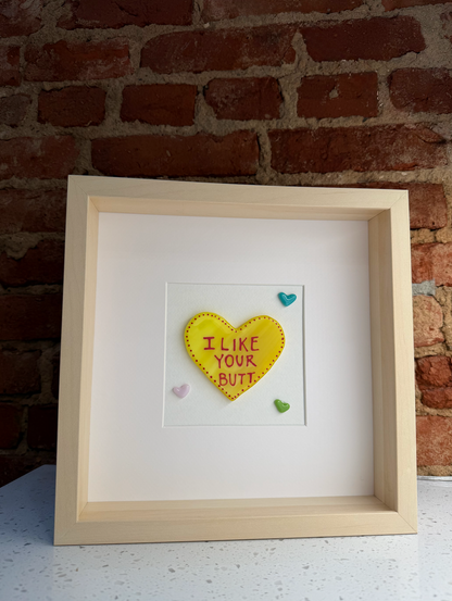 11: ELEVEN FUSED GLASS CONVERSATION HEARTS