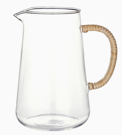 SANTA BARBARA RATTAN HANDLE PITCHER