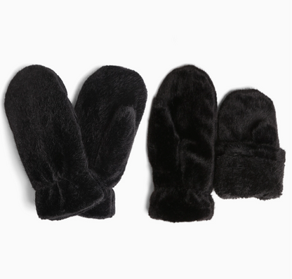 SENSBLING FUR LINED MITTENS
