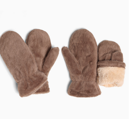 SENSBLING FUR LINED MITTENS