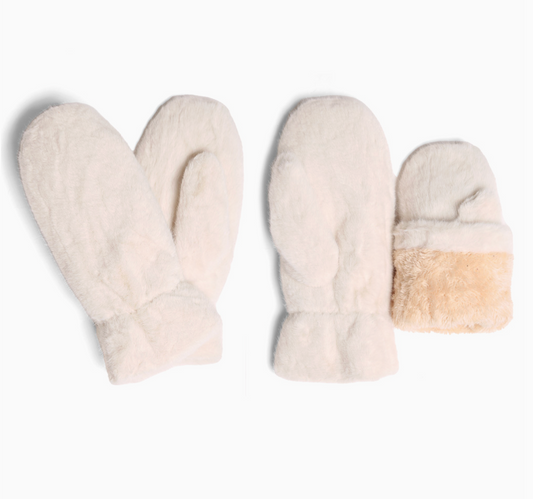 SENSBLING FUR LINED MITTENS