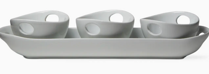 TAG PORCELAIN 4PC SERVING TRAY