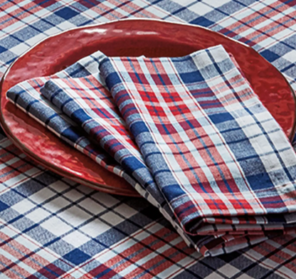 TAG ARLO PLAID NAPKINS SET OF 4