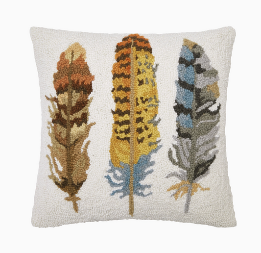 PEKING HANDICRAFT FEATHER HOOK PILLOW