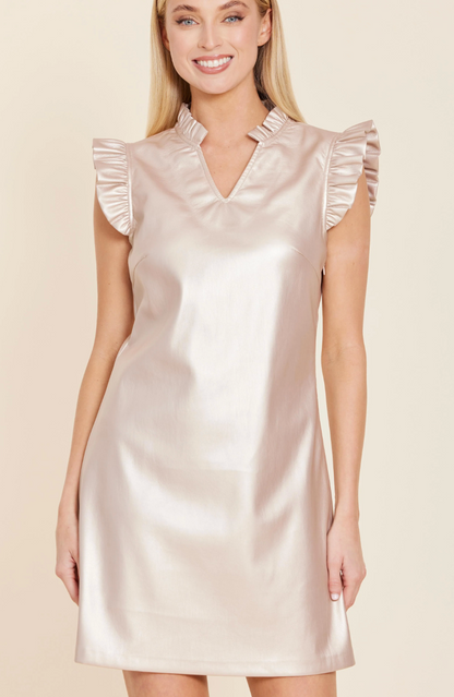 DOLCE CABO VIENNA VEGAN LEATHER MINI DRESS
