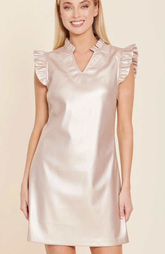 DOLCE CABO VIENNA VEGAN LEATHER MINI DRESS