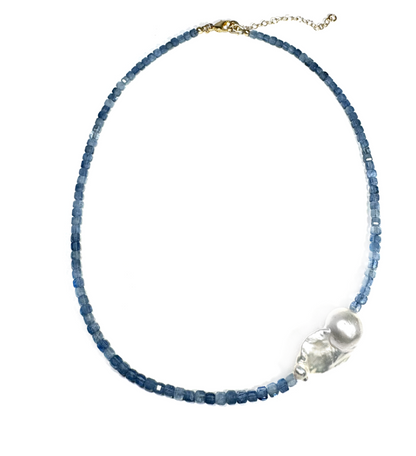 RACHEL NATHAN SANTA MARIA AQUAMARINE & BAROQUE PEARL