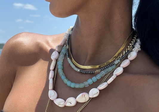 RACHEL NATHAN HEMATITE & CHALCEDONY CITRINE