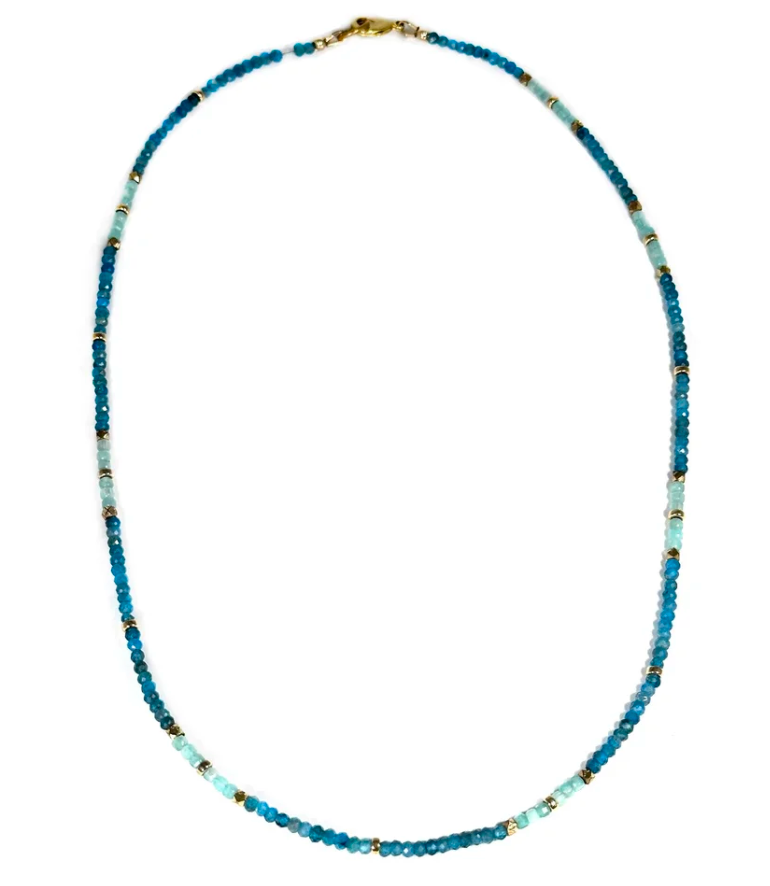 RACHEL NATHAN APATITE & AMAZONITE NECKLACE