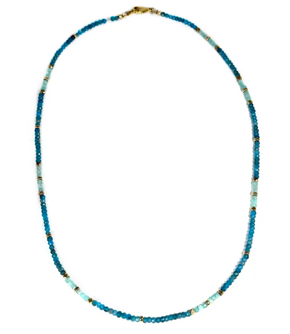 RACHEL NATHAN APATITE & AMAZONITE NECKLACE
