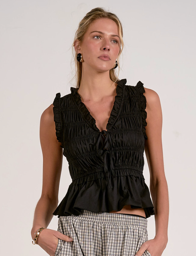 ELAN BUTTERFLY FRONT TIE TOP
