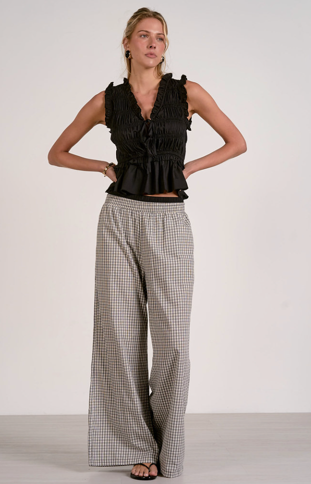 ELAN BUTTERFLY FRONT TIE TOP