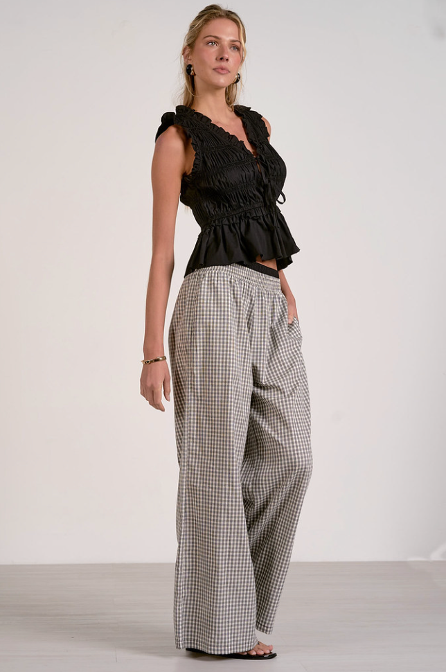 ELAN BUTTERFLY FRONT TIE TOP