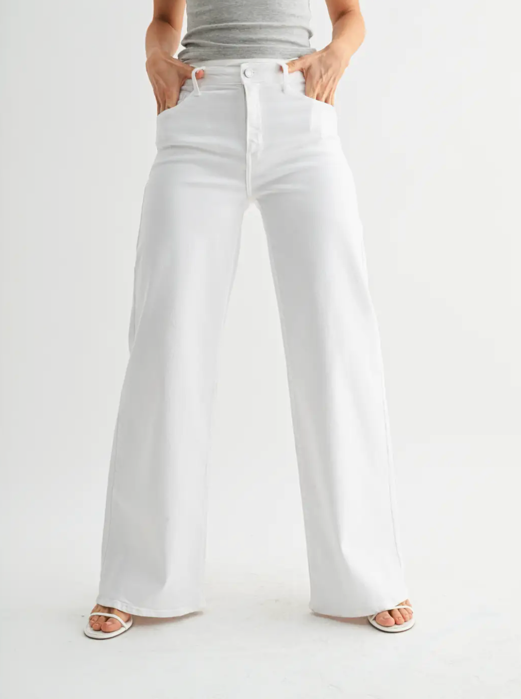 JUST BLACK DENIM OPTIC WHITE JEANS