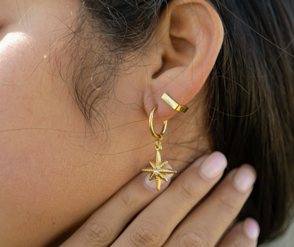 WJW SQUARE HUGGIE EARRINGS