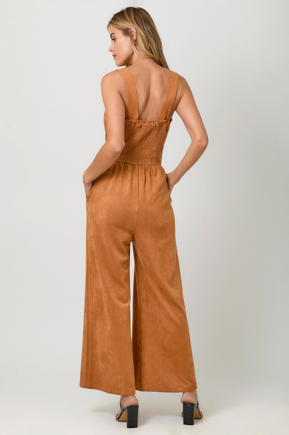 MYSTREE SUEDE JUMPSUIT