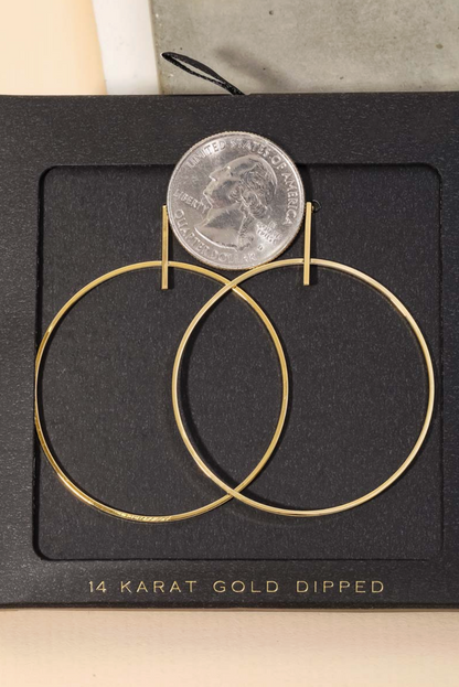 SECRET BOX THIN GOLD HOOP EARRING