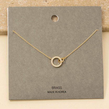 ANARCHY STREET PAVE HOOP NECKLACES