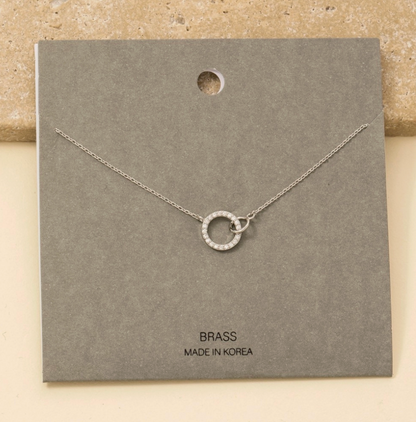ANARCHY STREET PAVE HOOP NECKLACES