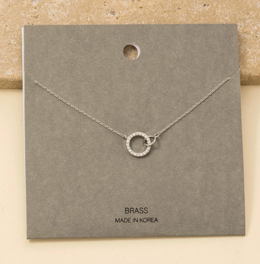 ANARCHY STREET PAVE HOOP NECKLACES