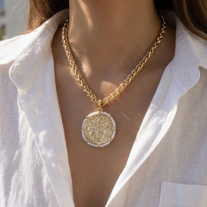 ANARCHY STREET HAMMERED COIN PENDANT