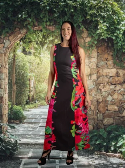 SAMUEL DONG MIDNIGHT BLOOM MAXI DRESS