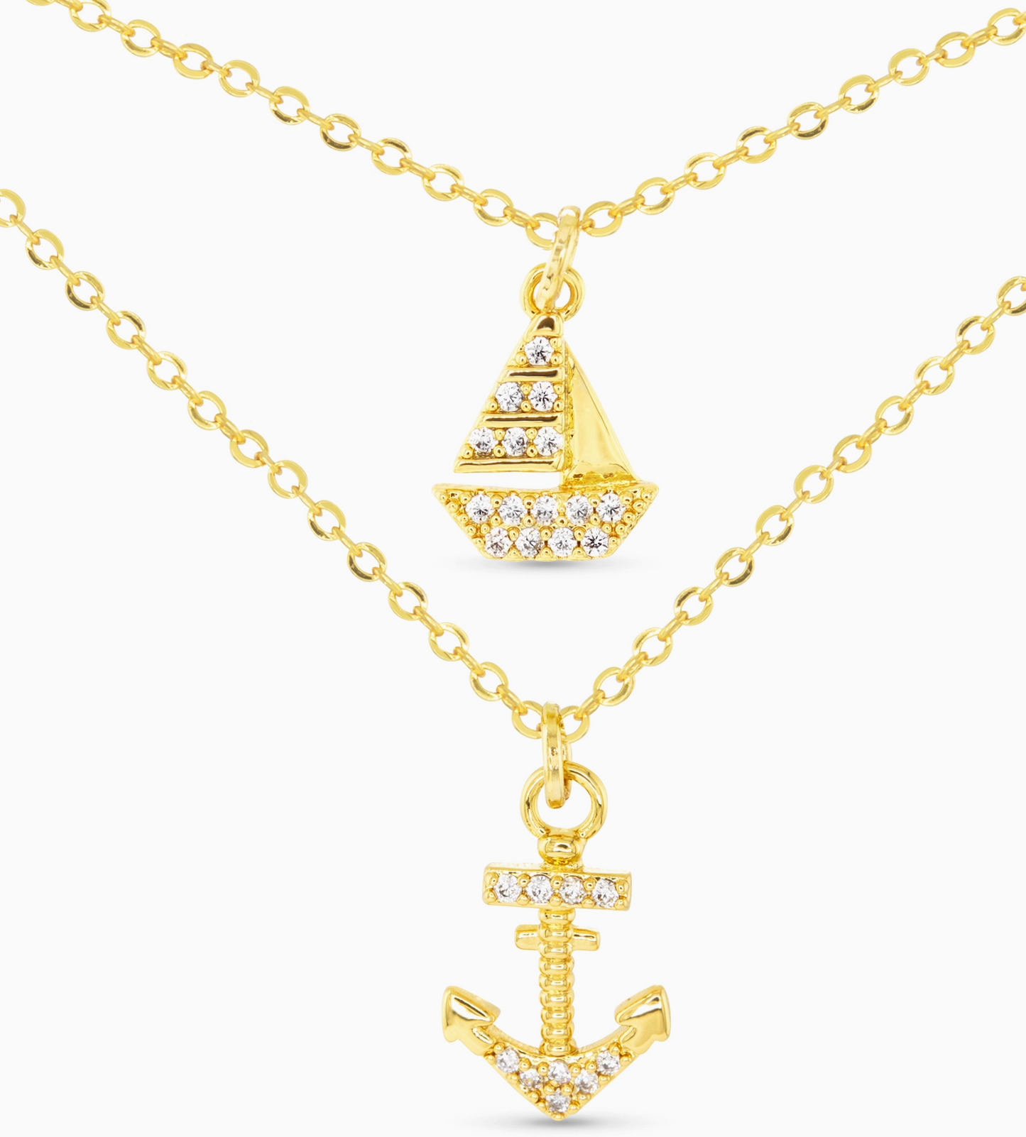 AMANDA BLU COASTAL SAILBOAT NECKLACE