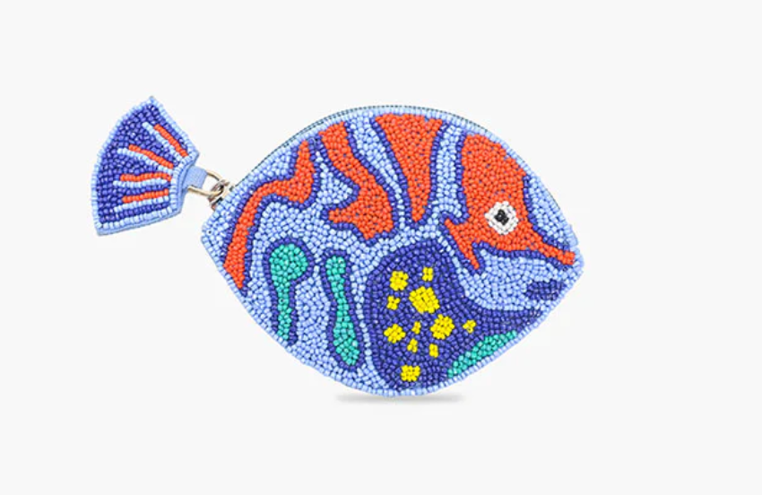 AMERICA & BEYOND MINI FISH COIN POUCH
