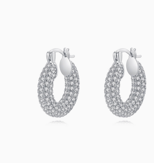 SAHIRA CONNIE PAVE HOOP