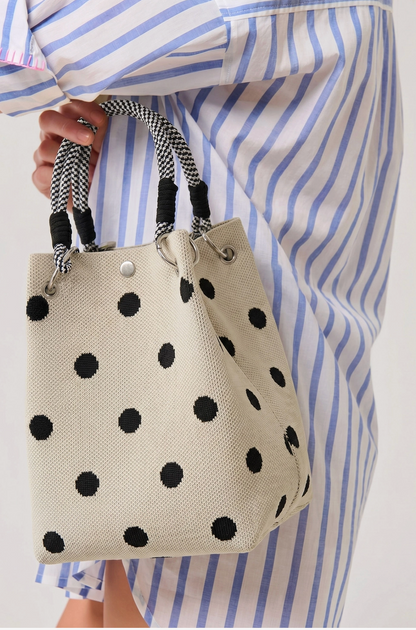 LA SOCIETY HANDLE TOTE BAG