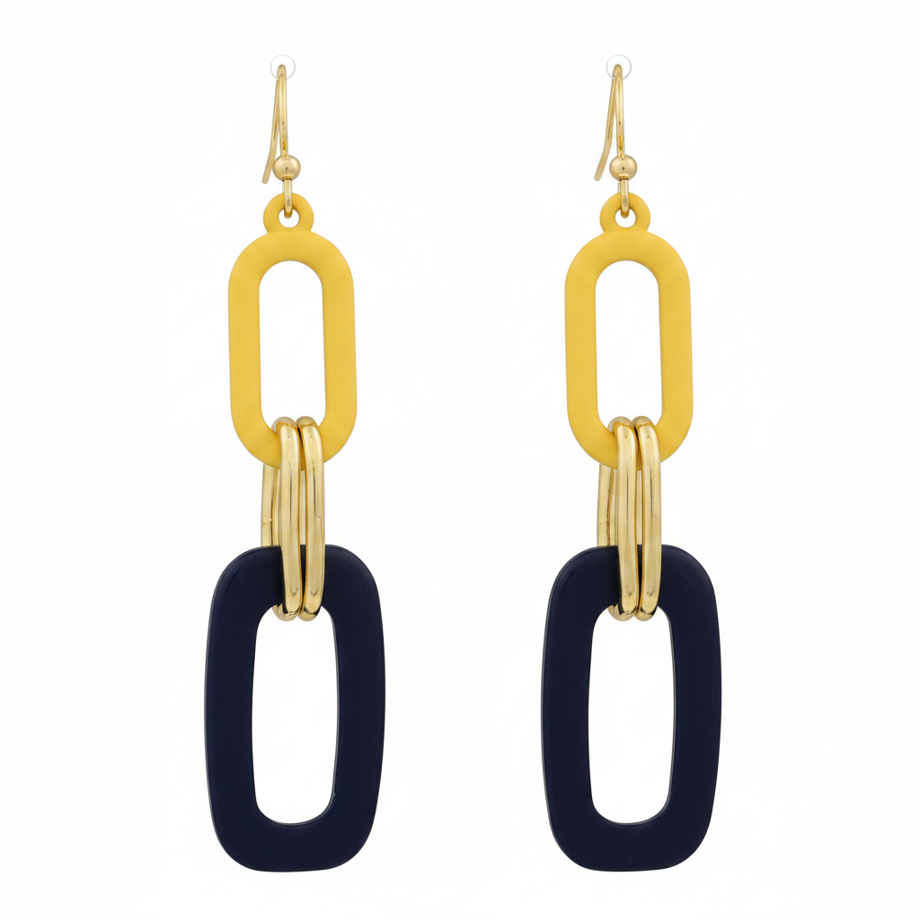 GRACE ANN DESIGNS GO BLUE EARRINGS