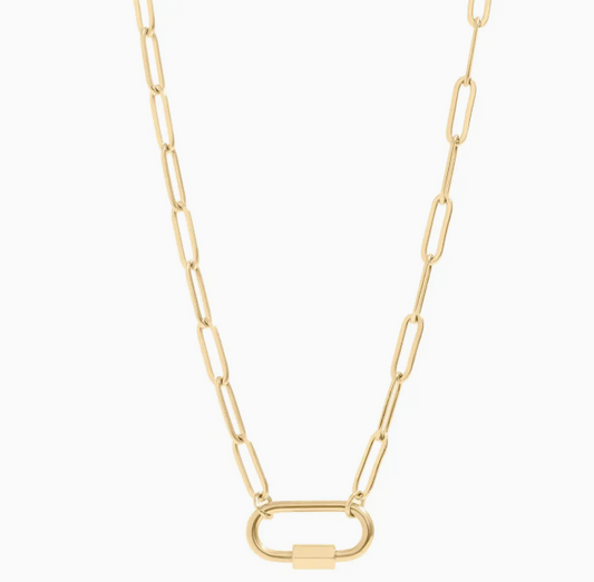 WJW PAPERCLIP CARABINER NECKLACE