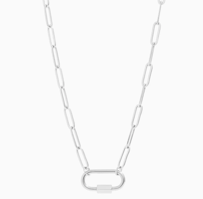 WJW PAPERCLIP CARABINER NECKLACE