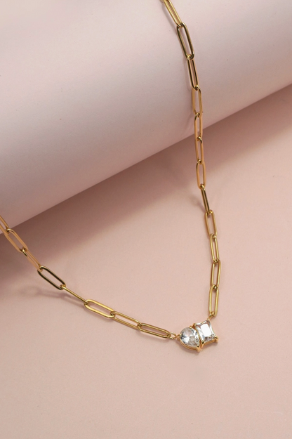 JOSSLYN DOUBLE GEM NECKLACE