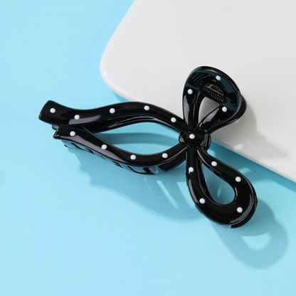 JOSSLYN POLKA DOT BOW HAIRCLIP