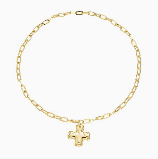 JOSSLYN HAMMERED CROSS PENDANT