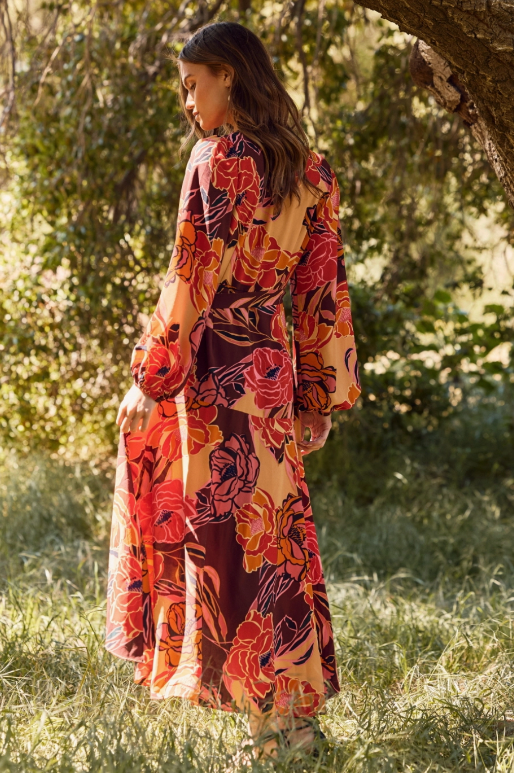 ODDI FALL FLOWERS MAXI DRESS