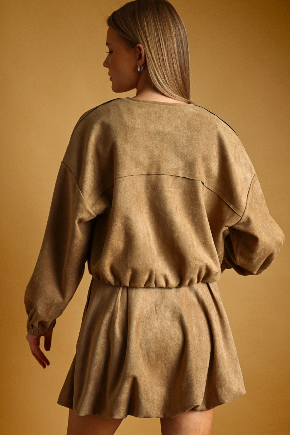 MIOU MUSE SUEDE BUBBLE SKIRT