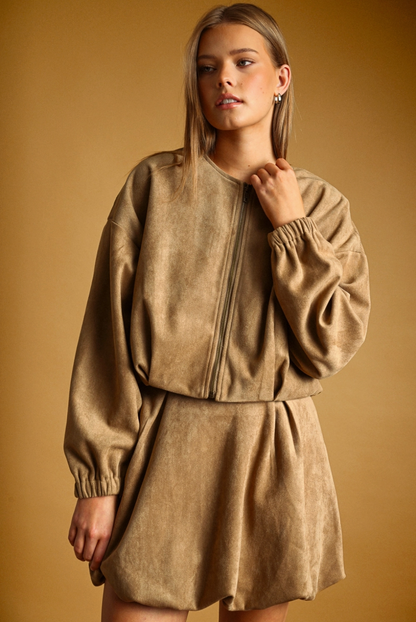 MIOU MUSE SUEDE BUBBLE SKIRT
