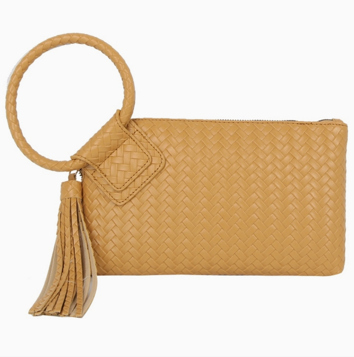 ANARCHY STREET WOVEN FAUX LEATHER CLUTCH