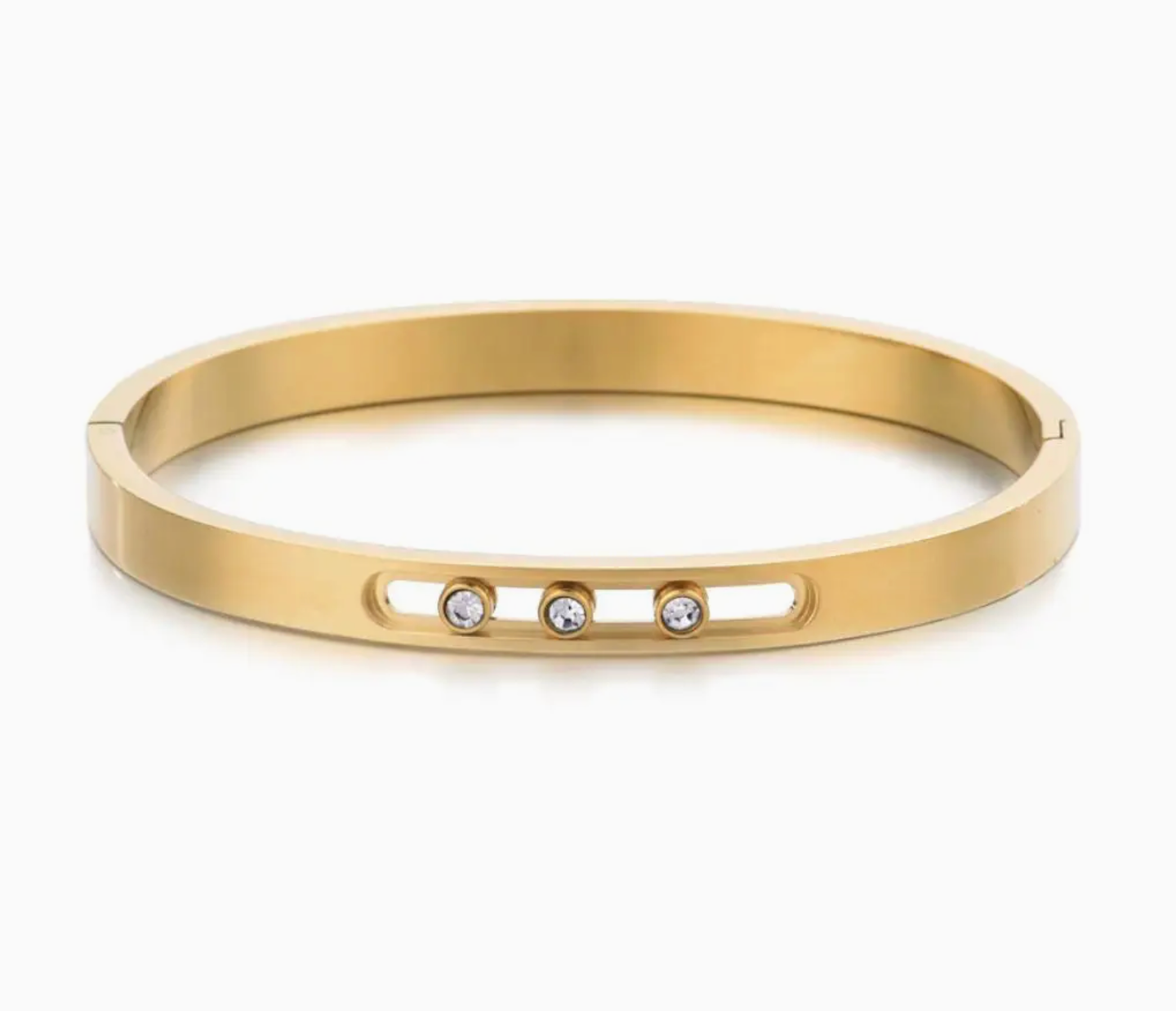 ADORNIA SLIDING STONES CUFF BRACELET