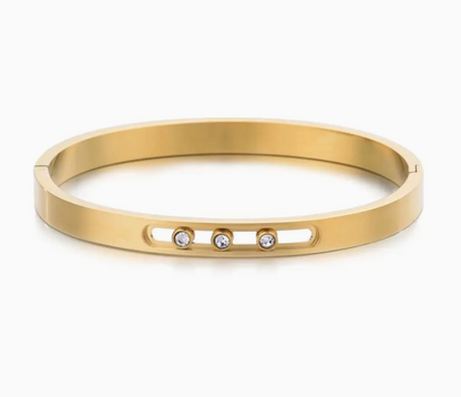 ADORNIA SLIDING STONES CUFF BRACELET